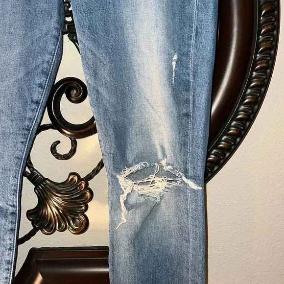 MOTHER Women’s High Waisted Looker Crop Wash Let’s Kick It Denim Jeans Pants 28 - Picture 3 of 16